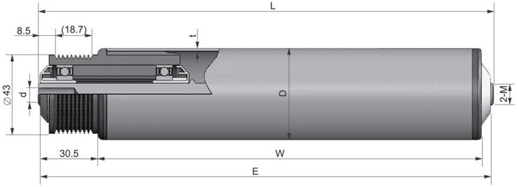 ML2250 Poly V-belt Roller Inner Threaded