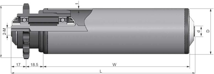 ML3211 steel single-chain friction accumulation roller